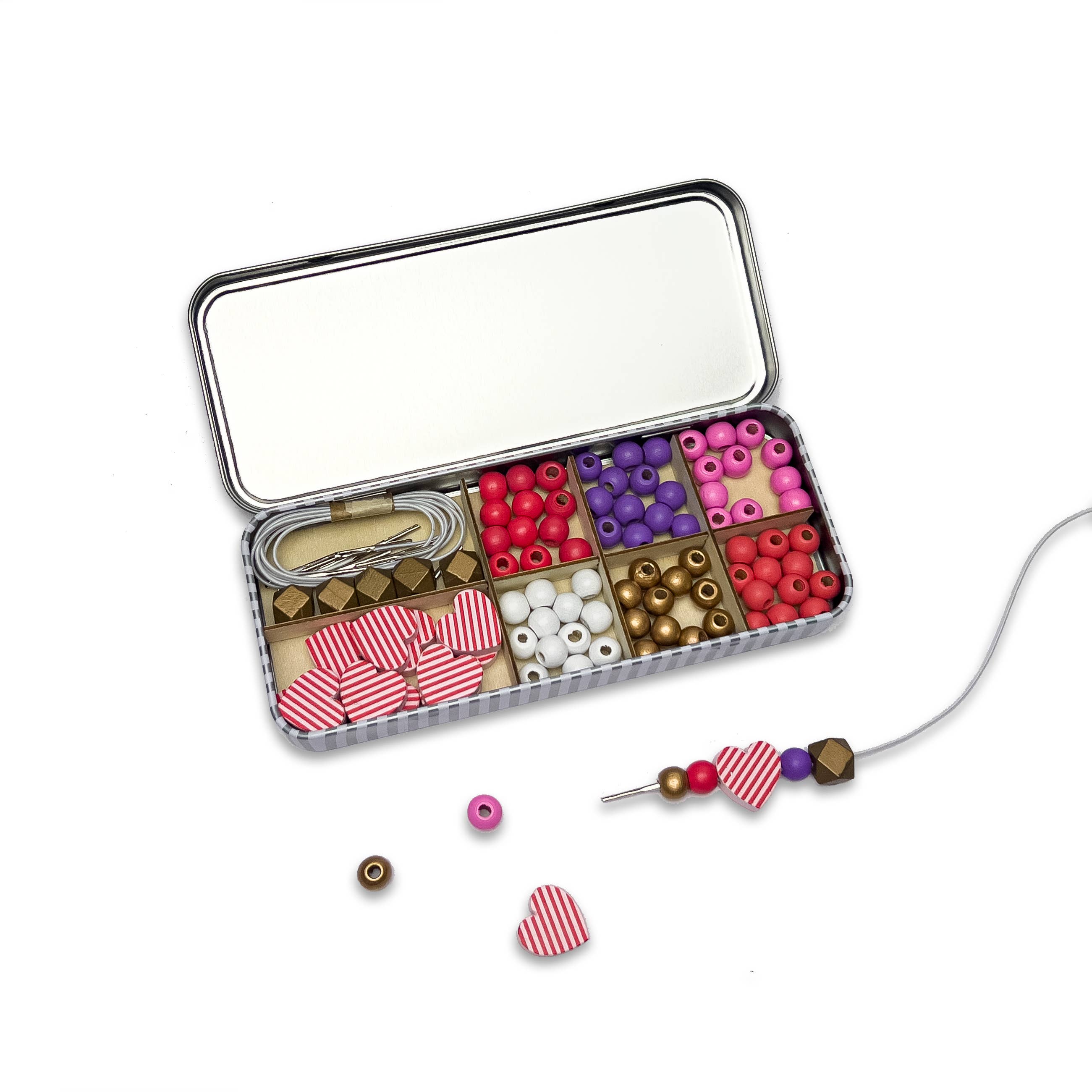 Cotton Twist Love & Hearts Bracelet Bead Kit - Image 5