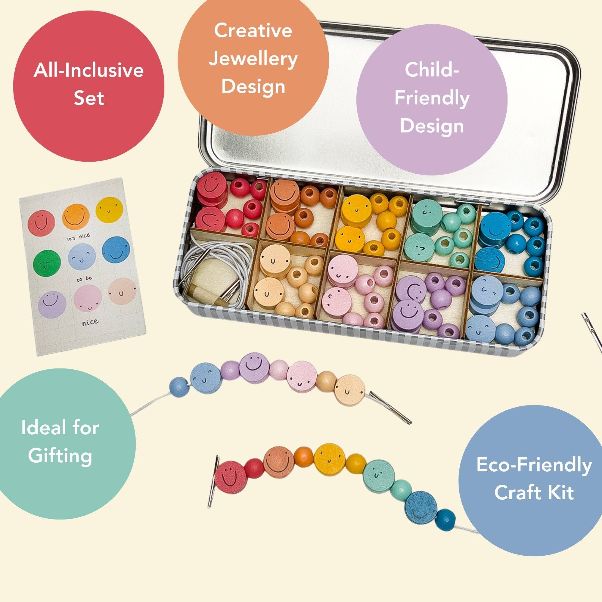 Cotton Twist It's Nice To Be Nice Bracelet Beading Kit for Children - Image 6