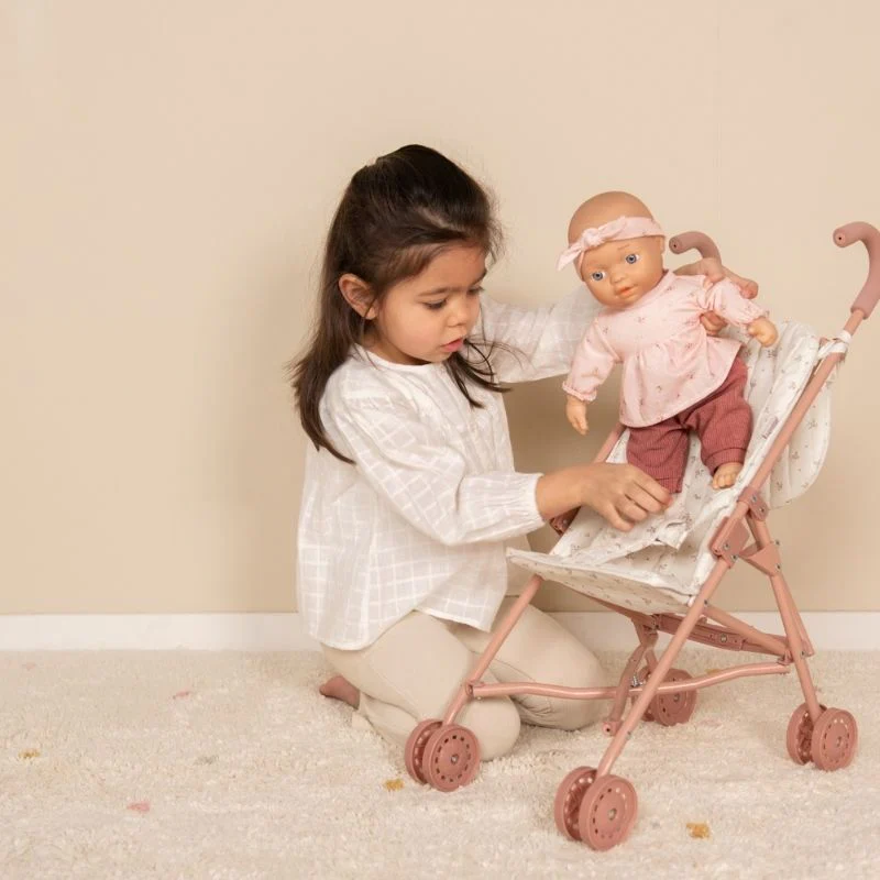 Little Dutch Metal Doll Stroller - Pink - Image 3