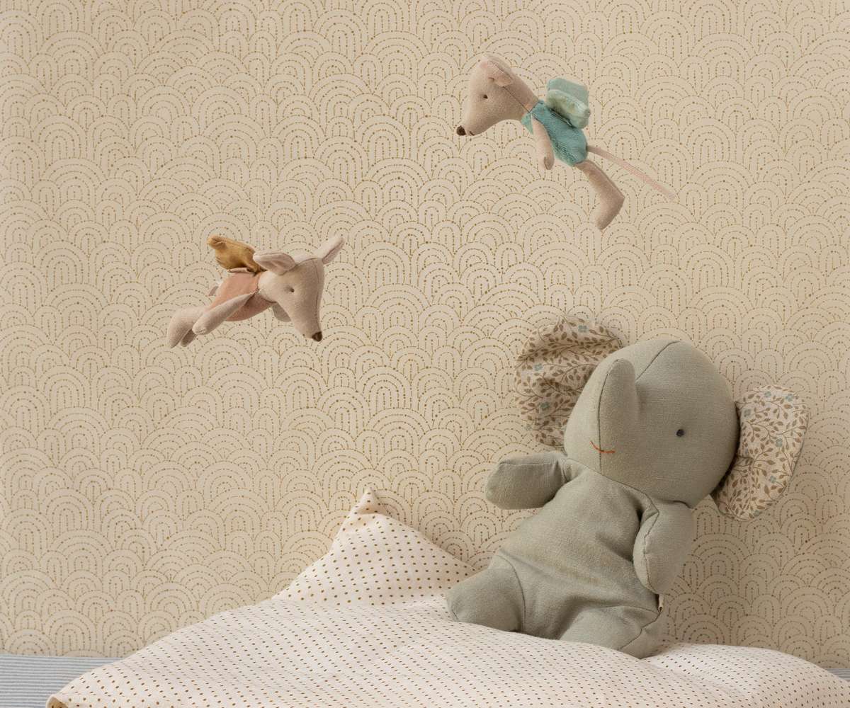 Maileg Fairy mouse, Little - Mint - Image 3