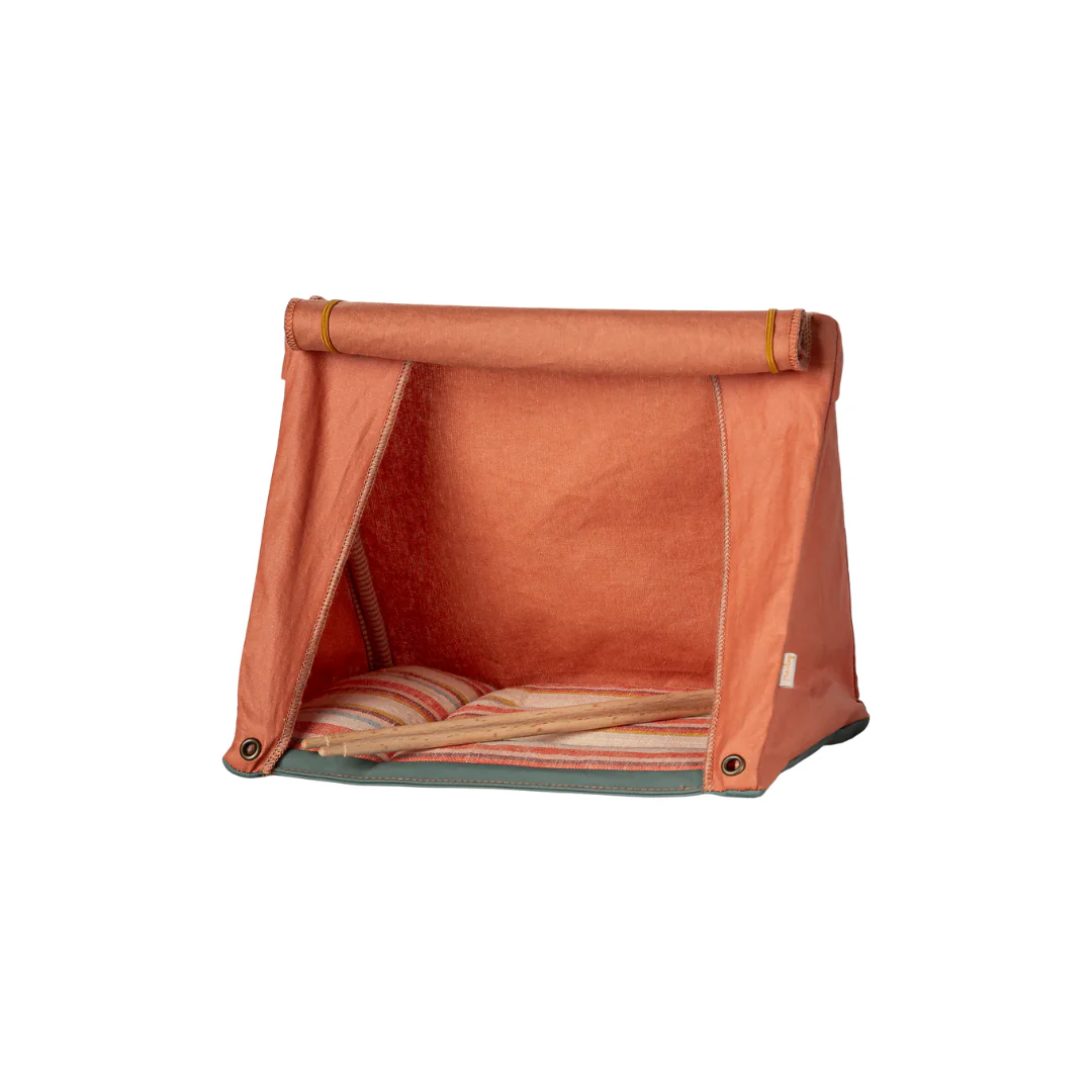 Maileg Happy camper tent, Mouse - Orange - Image 4