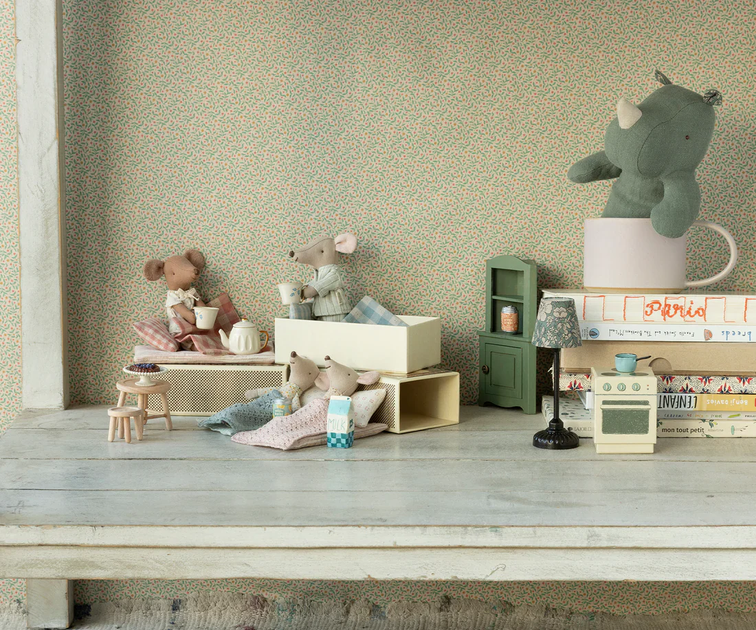 Maileg Little Sister Mouse in matchbox, Pink Spotty - Image 3