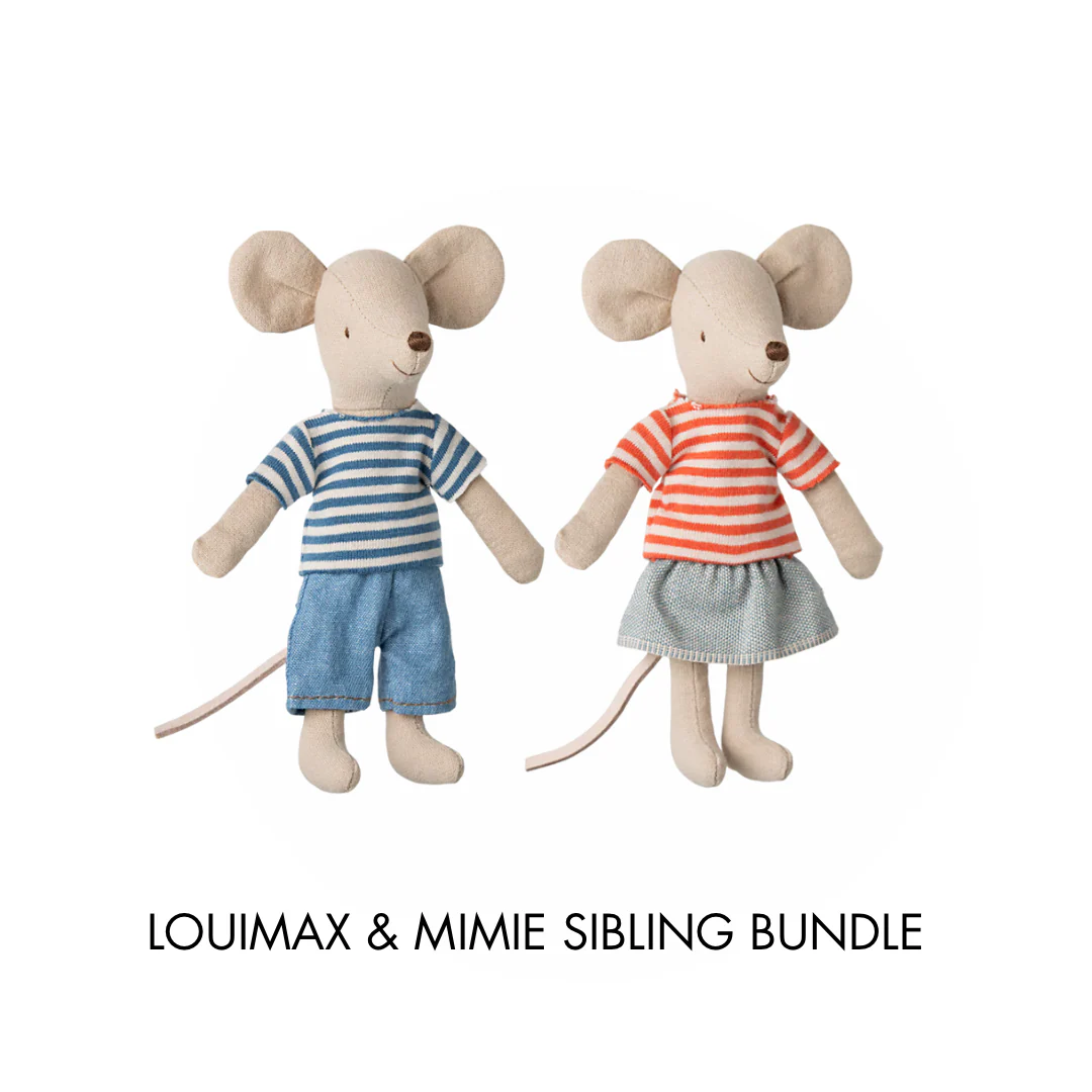Maileg LouiMax and Mimie Sibling Mouse Bundle - Image 2