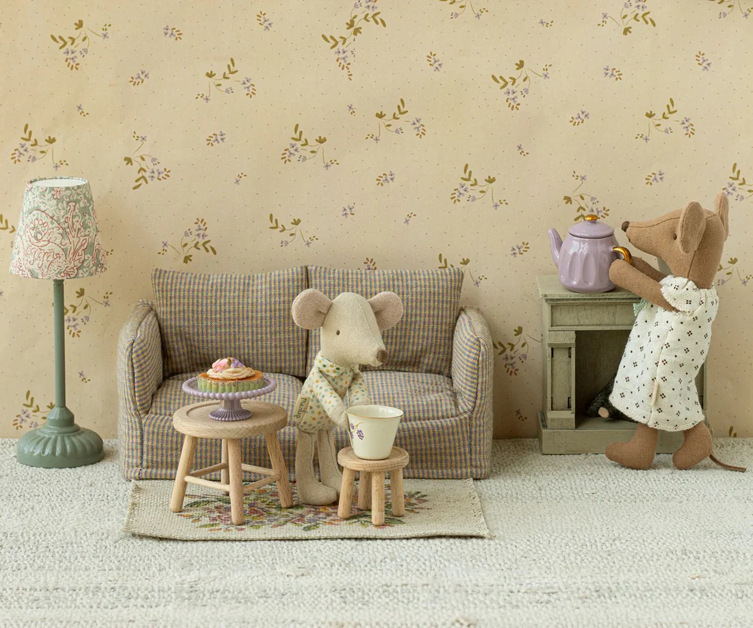 Maileg Mouse Couch, Check - Image 3