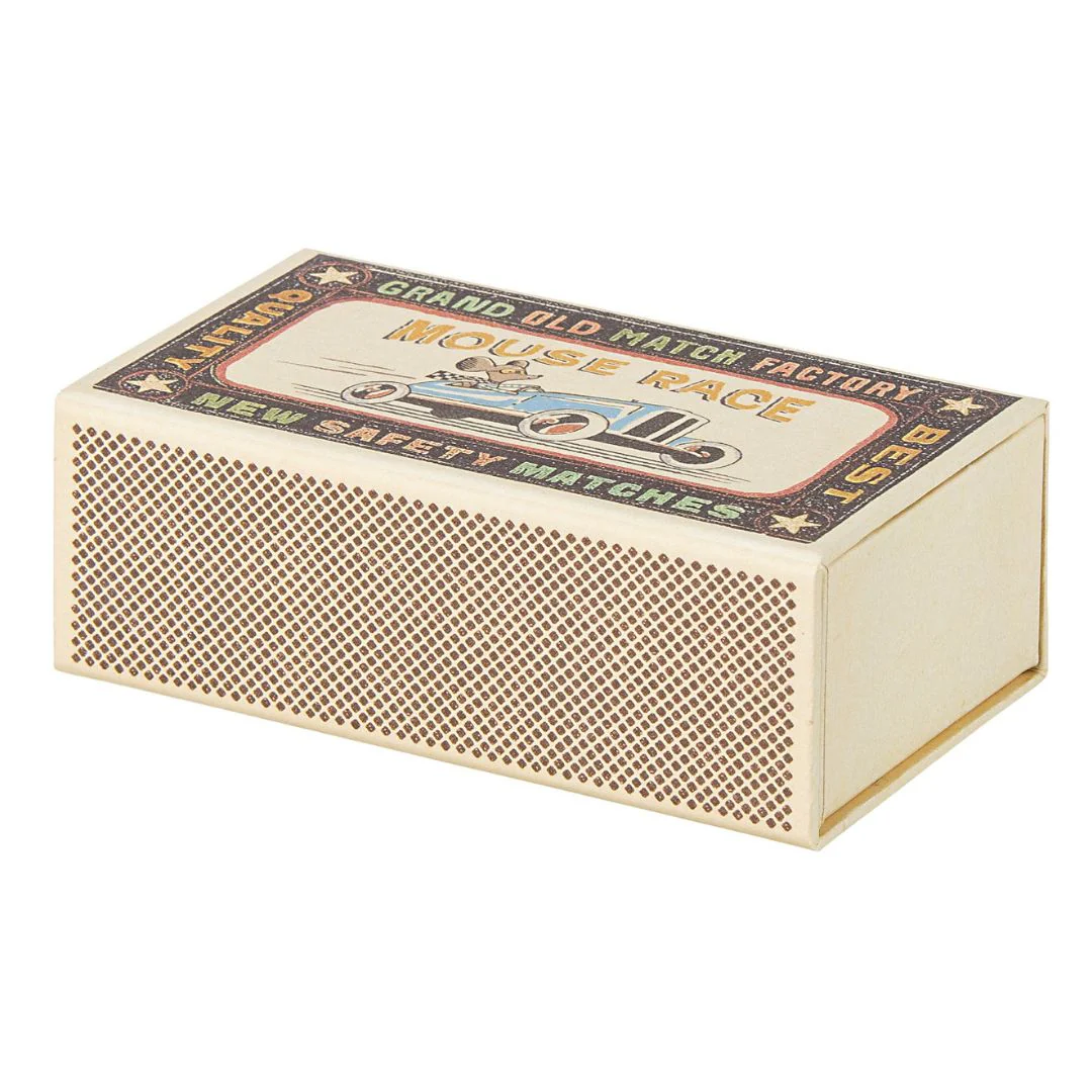 Maileg Big Brother Mouse in matchbox, Blue striped - Image 4