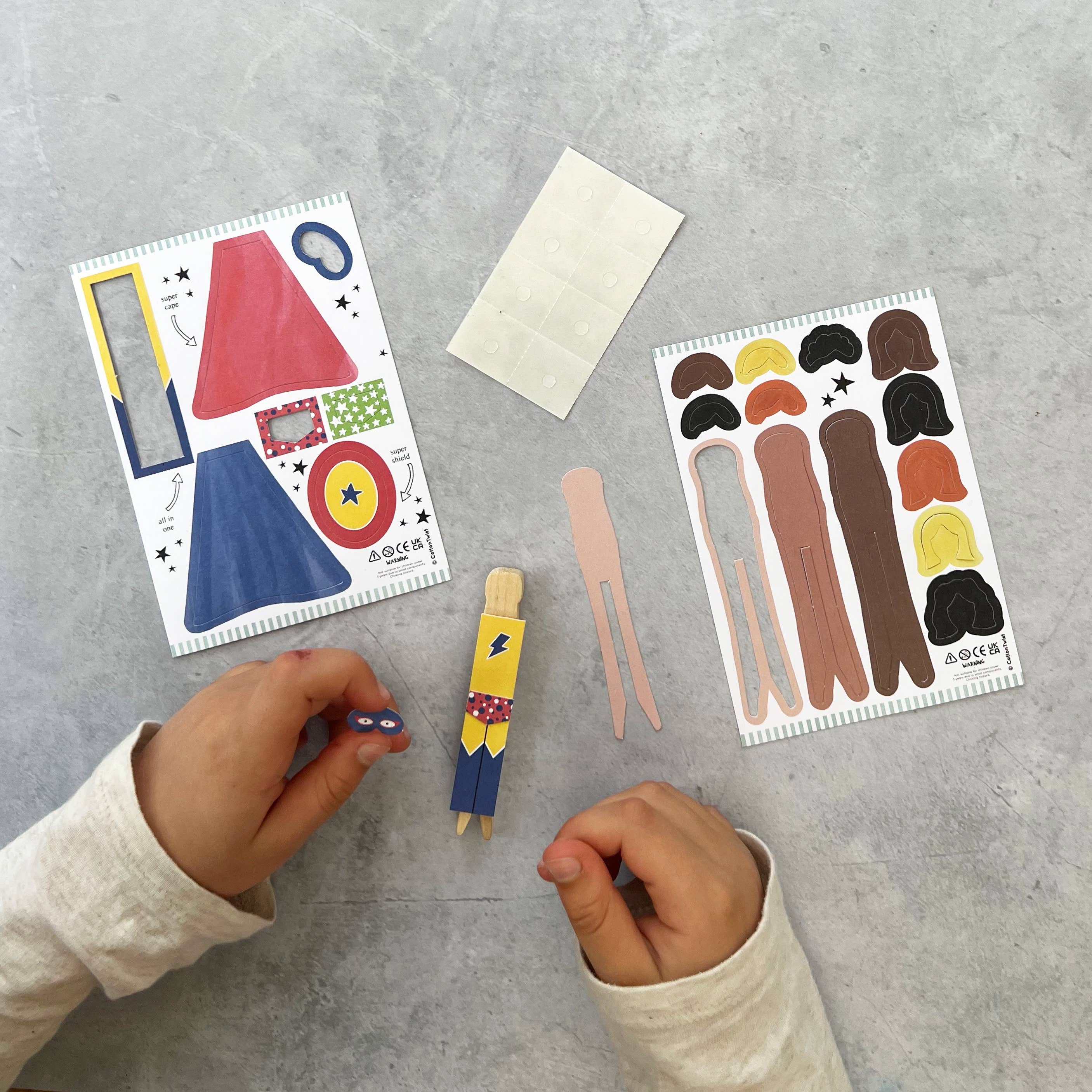 Cotton Twist Make Your Own Superhero Peg Doll - Image 5