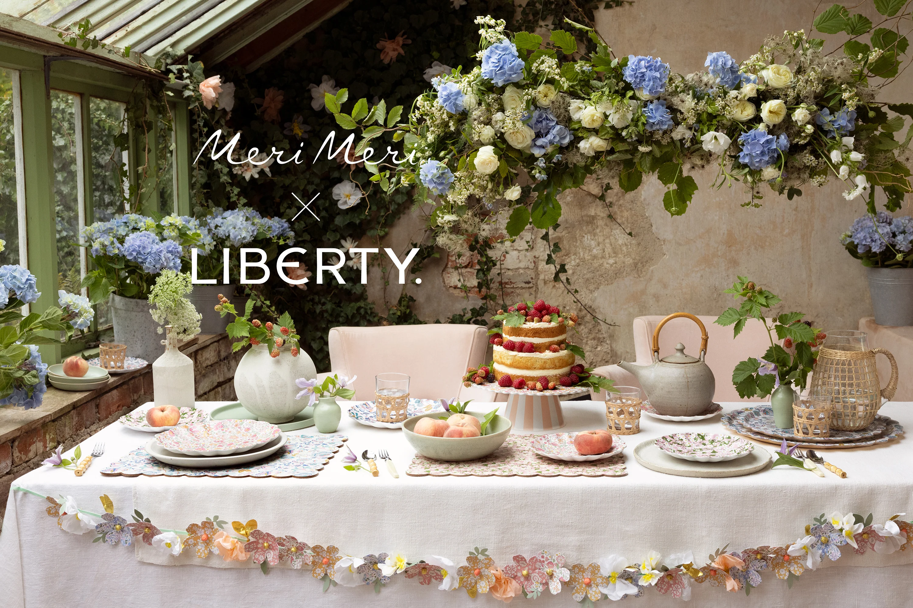 Meri Meri x Liberty Paper Flower Garland - Image 9