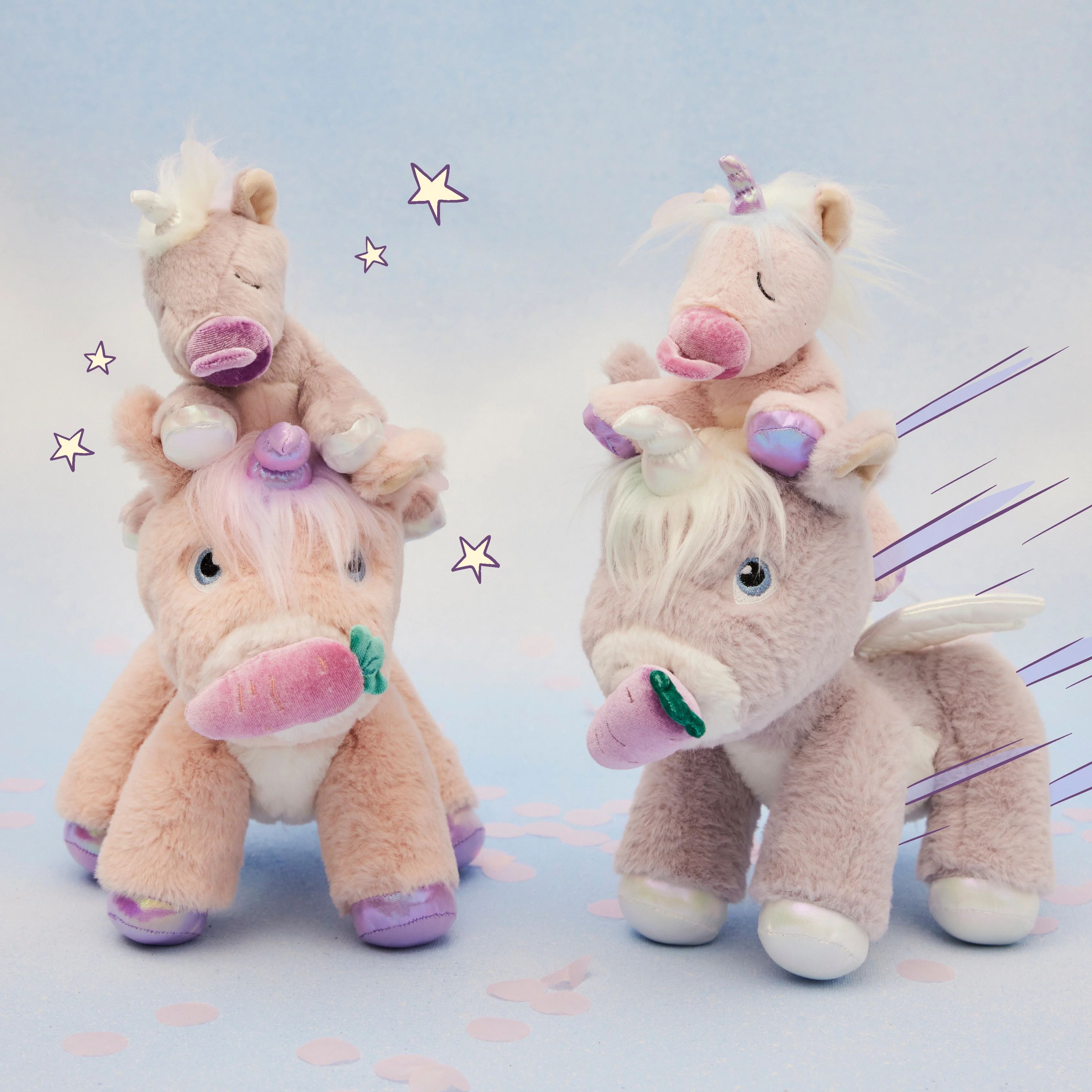 Olli Ella Binky Baby Unicorn - Sparkle / Pink - Image 5