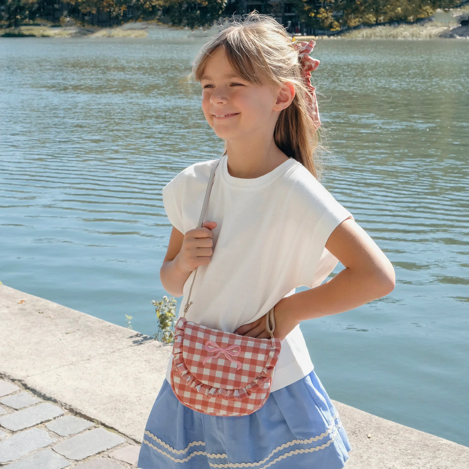 Rockahula Gingham Ruffle Bow Bag - Image 3